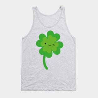 Kawaii Lucky Four Leaf Clover Tank Top